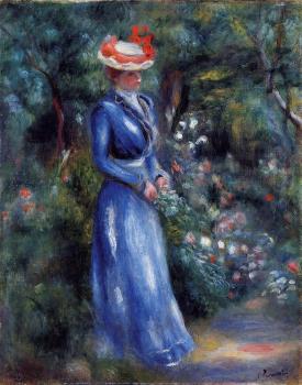 Woman in a Blue Dress, Garden of Saint-Cloud